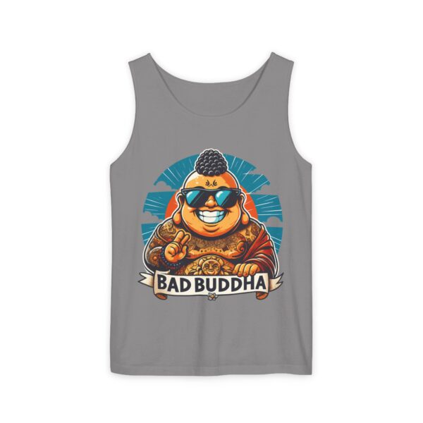 Ego? Fully Intact, Thanks. Unisex Tank Top with Bad Buddha Design