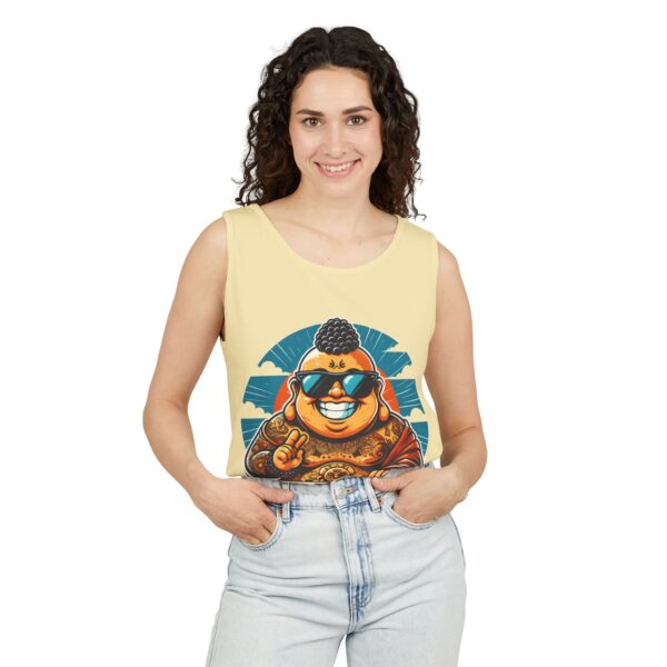 Ego? Fully Intact, Thanks. Unisex Tank Top with Bad Buddha Design