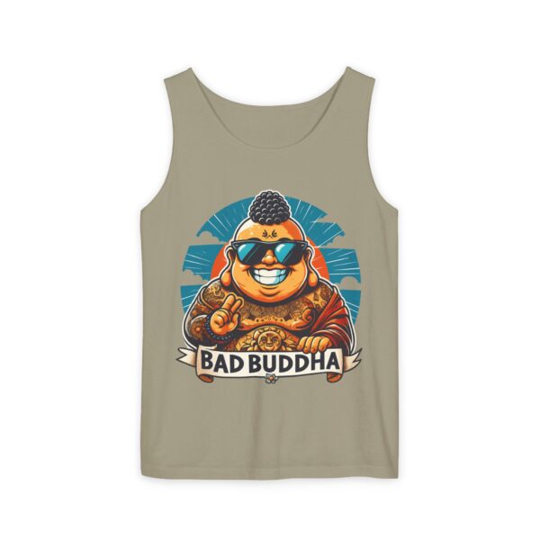 Ego? Fully Intact, Thanks. Unisex Tank Top with Bad Buddha Design