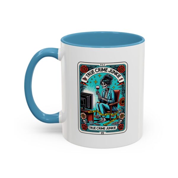 Hot Coffee, Cold Cases - True Crime Junkie Tarot Card Mug 11 oz