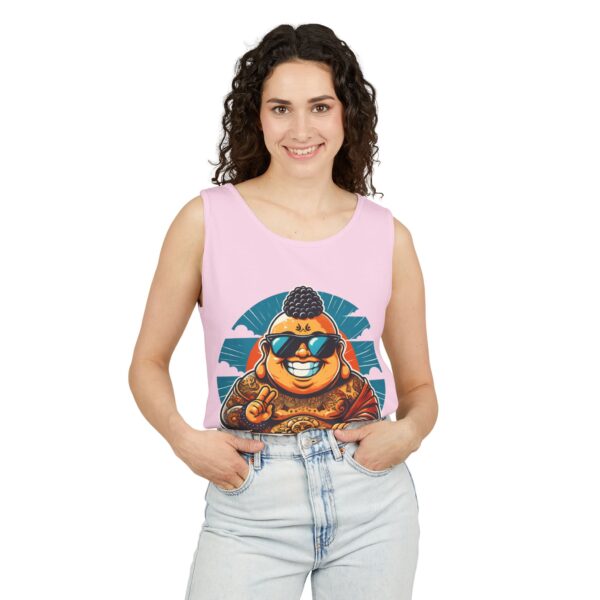 Ego? Fully Intact, Thanks. Unisex Tank Top with Bad Buddha Design