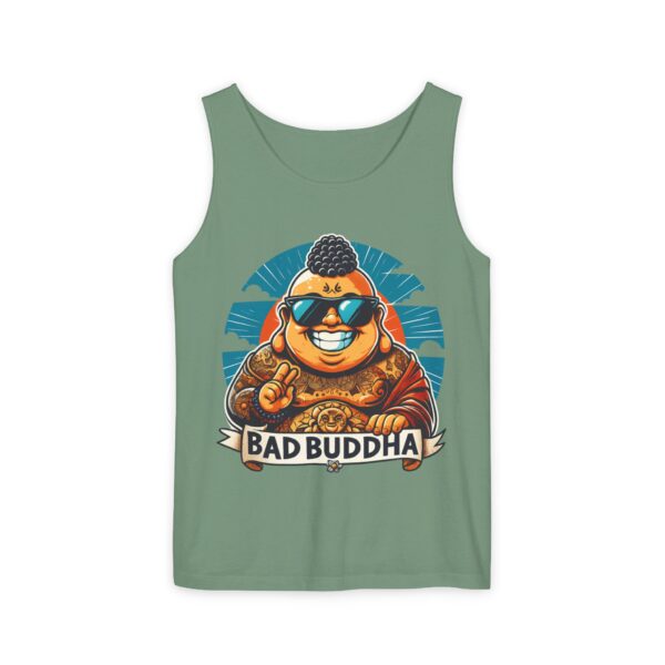 Ego? Fully Intact, Thanks. Unisex Tank Top with Bad Buddha Design