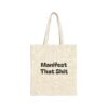 Shopping for Nirvana? Tote Bag with 'Bad Buddha' and 'Manifest That Shit' Designs, Eco-Friendly Grocery Bag