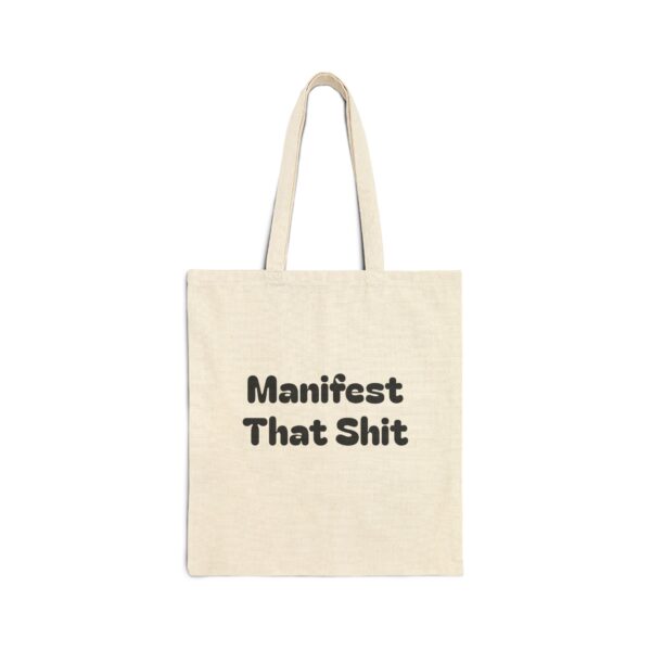 Shopping for Nirvana? Tote Bag with 'Bad Buddha' and 'Manifest That Shit' Designs, Eco-Friendly Grocery Bag