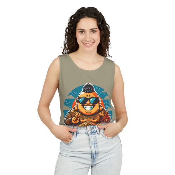 Ego? Fully Intact, Thanks. Unisex Tank Top with Bad Buddha Design
