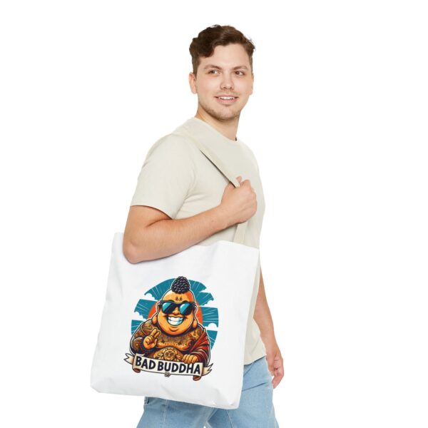 Emotional Baggage Handlers Tote Bag: Zen AF and Bad Buddha logo
