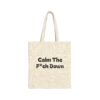 For Sins & Snacks: Tote Bag with 'Bad Buddha' and 'Calm the f*ck down' Designs, Eco-Friendly Grocery Bag