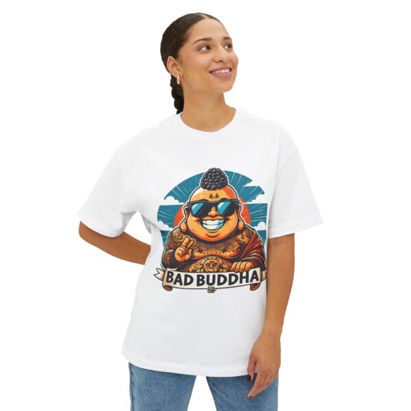 My Aura is Pissed. Bad Buddha Unisex Oversized Boxy Tee