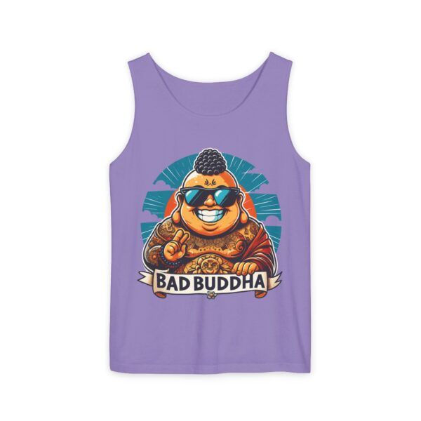 Ego? Fully Intact, Thanks. Unisex Tank Top with Bad Buddha Design
