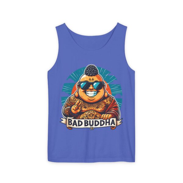 Ego? Fully Intact, Thanks. Unisex Tank Top with Bad Buddha Design