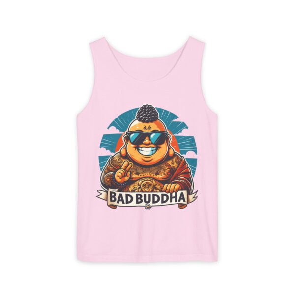 Ego? Fully Intact, Thanks. Unisex Tank Top with Bad Buddha Design