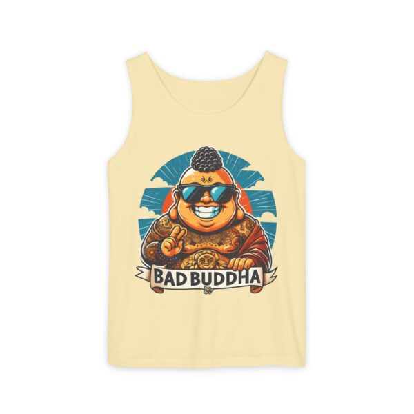 Ego? Fully Intact, Thanks. Unisex Tank Top with Bad Buddha Design