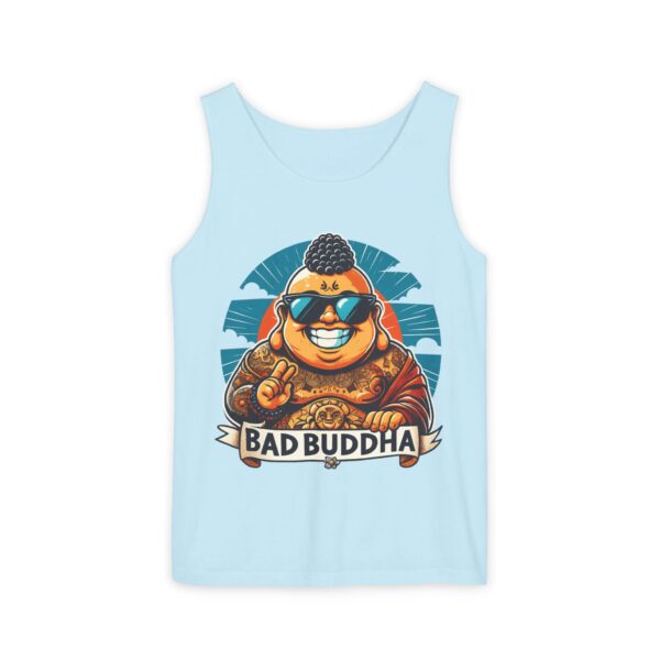 Ego? Fully Intact, Thanks. Unisex Tank Top with Bad Buddha Design