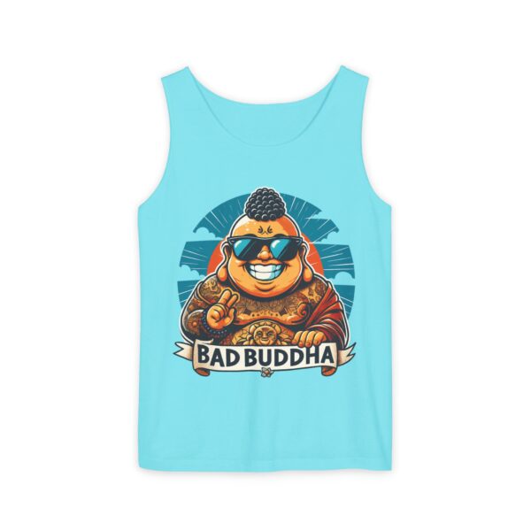 Ego? Fully Intact, Thanks. Unisex Tank Top with Bad Buddha Design