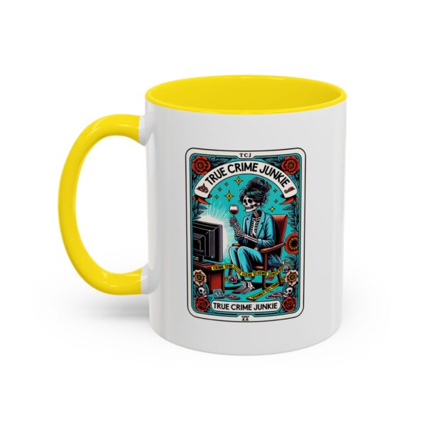 Hot Coffee, Cold Cases - True Crime Junkie Tarot Card Mug 11 oz