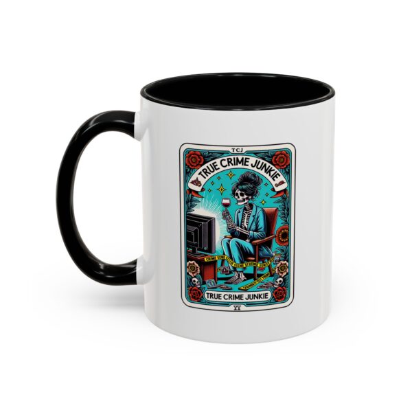 Hot Coffee, Cold Cases - True Crime Junkie Tarot Card Mug 11 oz