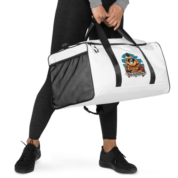 Baggage? Only The Good Kind with Bad Buddha Duffle bag