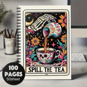 Tarot Spiral Notebook – Gothic Tea Party Edition