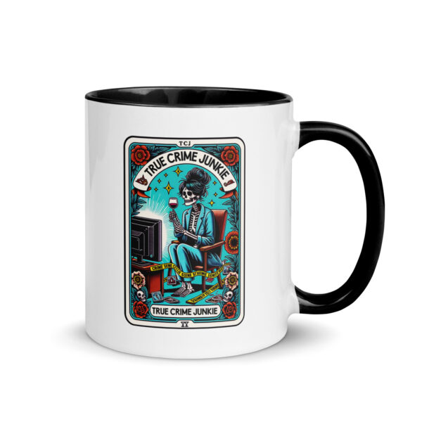 Hot Coffee, Cold Cases - True Crime Junkie Tarot Card Mug