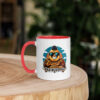 Brew More. Worry Less. Bad Buddha Zen AF Mug with Color Inside