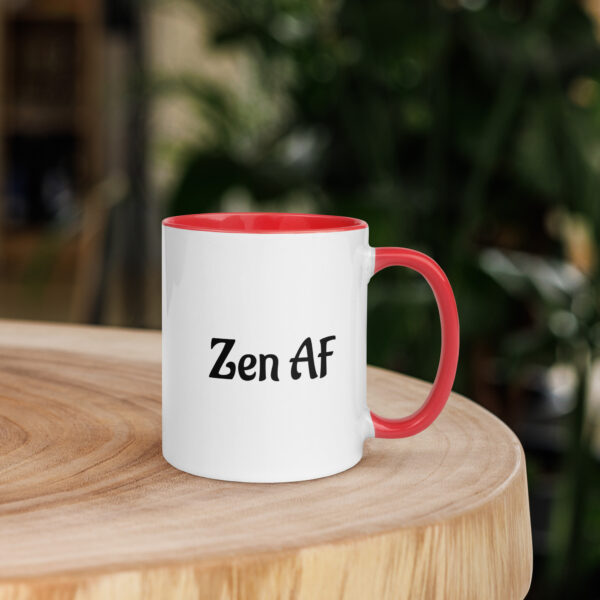 Brew More. Worry Less. Bad Buddha Zen AF Mug with Color Inside