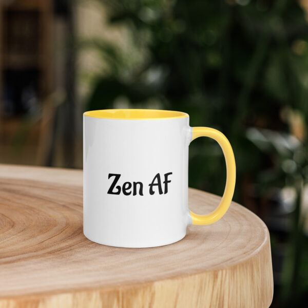 Brew More. Worry Less. Bad Buddha Zen AF Mug with Color Inside