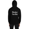 Bad Buddha Hoodie – Manifest That Sh*t on Back (Black & Navy)