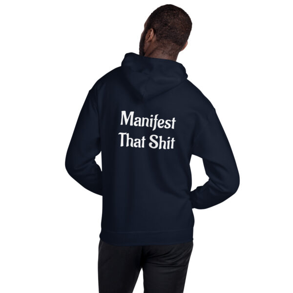 Bad Buddha Hoodie – Manifest That Sh*t on Back (Black & Navy)