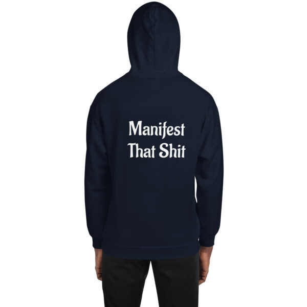 Bad Buddha Hoodie – Manifest That Sh*t on Back (Black & Navy)