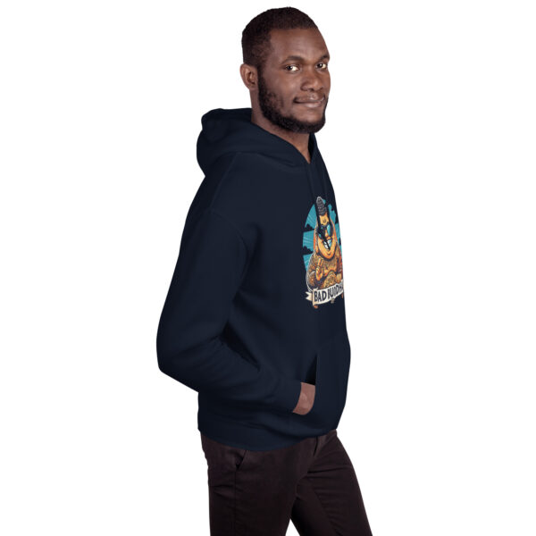 Bad Buddha Hoodie – Manifest That Sh*t on Back (Black & Navy)